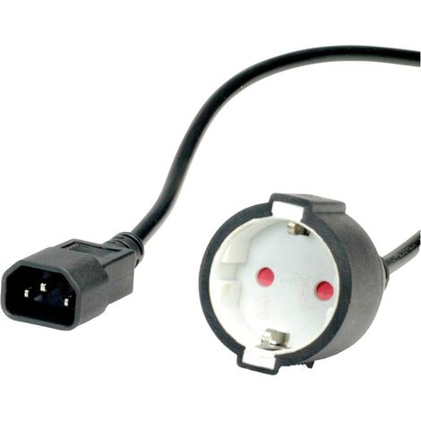 Value 19.99.1117 IEC Cavo adattatore Nero 0.30 m (1/4)