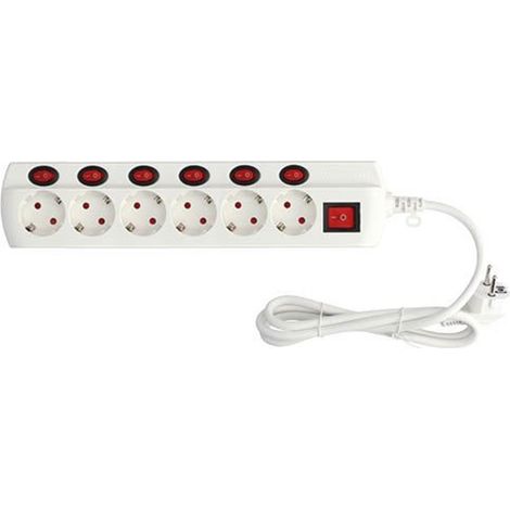 6T Mehrfachsockel mit Multischalter (3x1,5mm) 1,5M (1/5)
