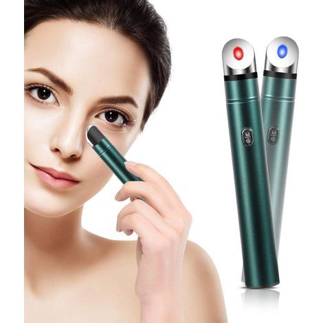 Augenmassagegerät mit Wärme- und Kältefunktion – Vibrations-Gesichtsroller (42 °C) – Gegen Augenringe, Falten und müde Augen – USB-aufladbar – 1 Stück (1/5)