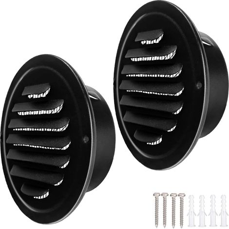 Grille d'aération ronde en acier inoxydable pour salle de bain, bureau à domicile, cuisine 10,2 cm (1/5)