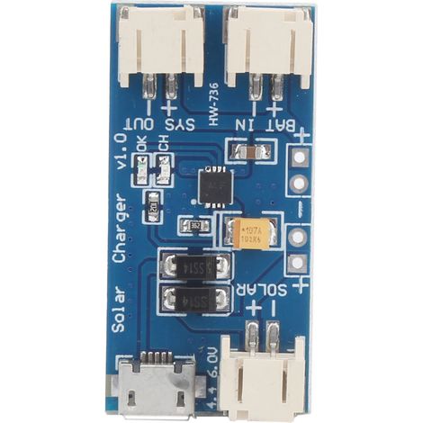 Chargeur solaire mini panneau USB module lithium CN3065 500mA DC 4.4-6V batterie 3.7V (1/5)