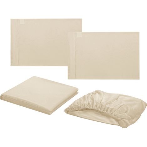 Draps De Lit - Ensemble De Literie En Microfibre - Taille Full - 4 Pièces - Poche Profonde (1/5)