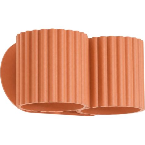 Apliques de pared Aura ocre rojo aluminio 2xG9 21cm Sollux (1/5)