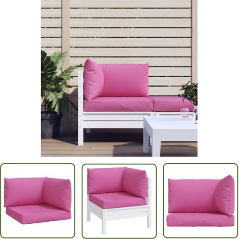 Coussins Décoratifs Lot de 3 Rose en Tissu Oxford – Pour Chaise Canapé ou Extérieur – Confortable et Style Scandinave (1/4)