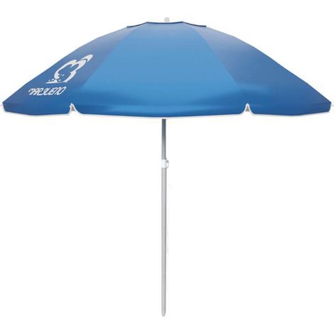 Marbueno Sombrilla Nylon Aluminio Color Azul Claro 180 cm Jardin Piscina y Playa