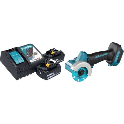 Smerigliatrice angolare a batteria Makita DMC 300 RT 18 V 76 mm brushless + 2x batteria 5,0 Ah + caricabatterie