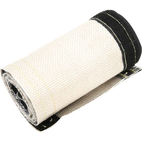 Gaine isolante pour tuyau électrique, gris et blanc, protection thermique avec couche extérieure aluminisée, 600 x 106 mm