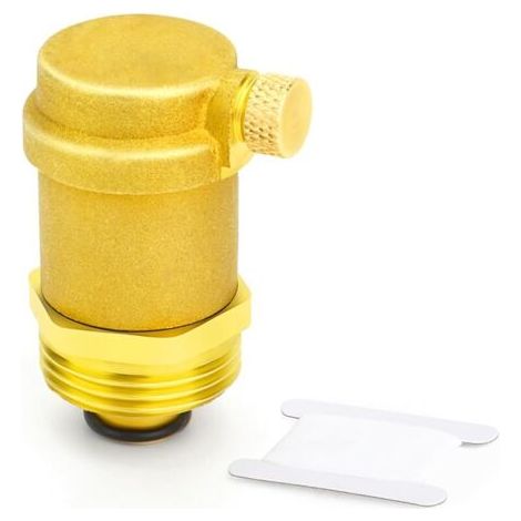 Pair 1 pièce de soupape de purge d'air automatique en laiton, soupape de purge d'air 3/4\" BSP Purge d'air dans le système de chauffage pour chauffe-eau solaire et système CVC (1/5)