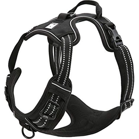 Harnais pour chien réglable et réfléchissant avec poignée de contrôle, confortable et respirant pour promenades en sécurité