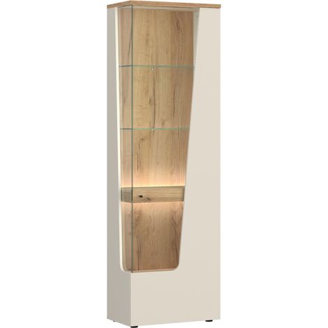 Mömax Vitrine Cut Out B: 60 cm Kaschmir/Eichefarben (1/3)