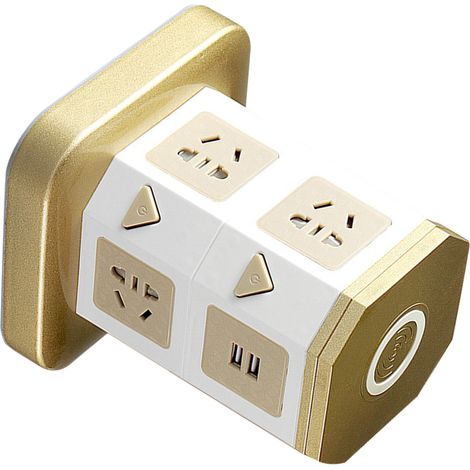 Prise verticale cubique avec charge sans fil USB, multiprise 220V norme australienne, double étage 1,8 m, fonction induction, bloc alimentation mural, chargeur rapide, 2 couches. (1/5)