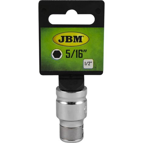 ADAPTADOR DE CABEZALES HEX. ½"x8mm. - Cromado  JBM13247 (1/2)