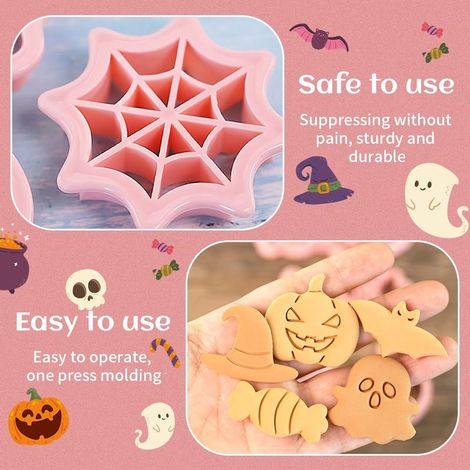 8 Moules à Gâteaux Halloween 3D en Plastique pour pâtisserie