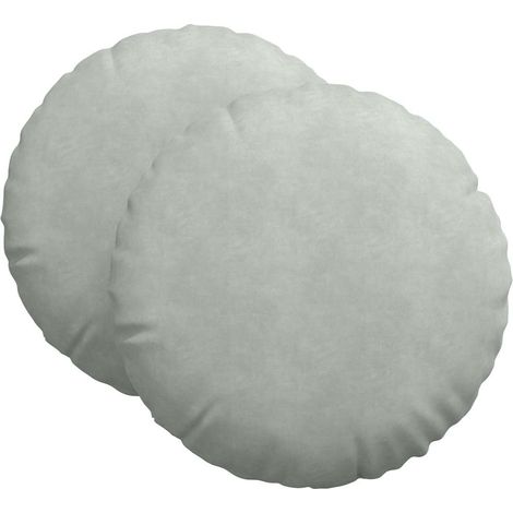 Maison Exclusive - Sitzkissen 2 pcs Hellgrau Ø60 x 21 cm Samt