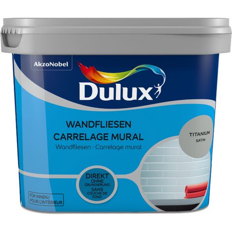 Dulux Fresh up Wandfliesenfarbe Satin, Frische Farbe für Ihr Bad, Titanium, 750 ml (1/5)