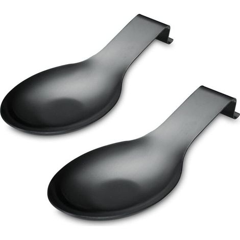 2 dessous de plat pour cuillères à soupe, cuillères noires adaptées pour plateau de service, accessoire de rangement pour ustensiles de cuisine (1/5)