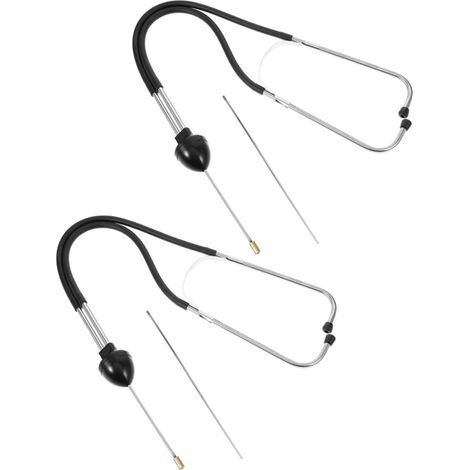 Détecteur de Fuite D'eau Portable en Acier Inoxydable, Bâtonnet de Test Haute Précision, Facile à Utiliser pour Tuyaux Enterrés, Lot de 2 Pièces Noir (1/5)