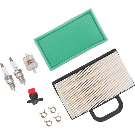 Kit de filtre à air pour tondeuse à gazon, filtre à air, bougie d'allumage, soupape de rechange, pièces de rechange pour tracteur tondeuse BS (1/5)
