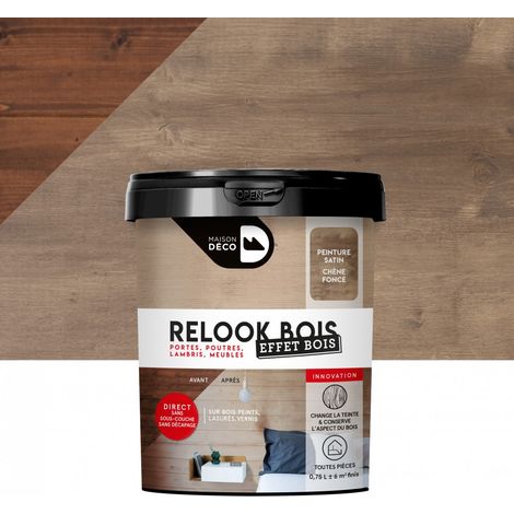 MAISON DECO tinta legno per interni per travi e pannellature, rovere moro, 0,75 l MAISON DECO