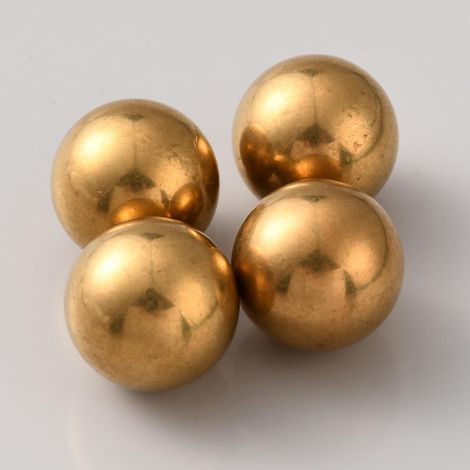 6pcs Billes de Baignoire pour Oiseaux en Disque Cuivre 19.7mm Boules Nettoyage Cuivre Boule Laiton Nettoyage Physique l'Eau Design Sphérique Perles pour Baignoires Universelles
