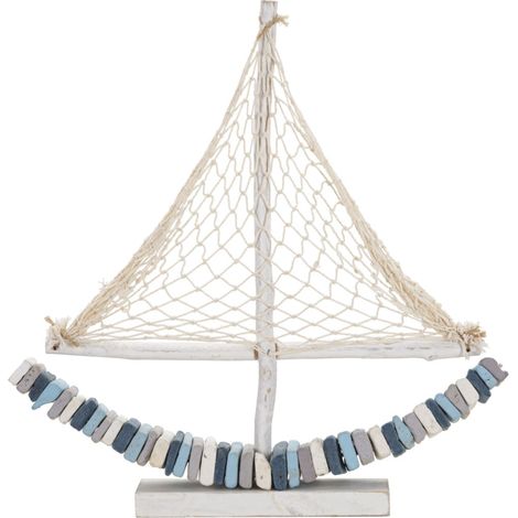Bateau Voilier Déco en Bois "Tanoak" 45cm Multicolore (1/5)