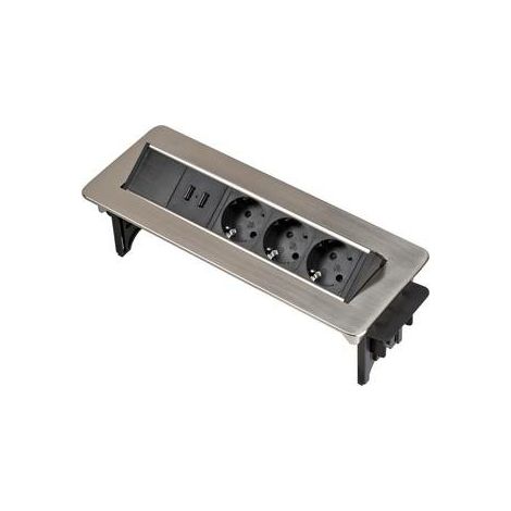 [NEUWERTIG] B-Ware Brennenstuhl 1396200113 Tischsteckdose 3fach Tisch Einbau Steckdose Mit Usb