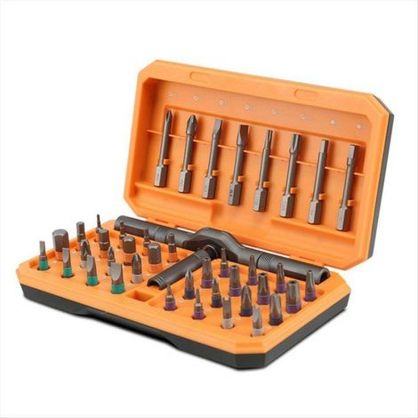 Ensemble de Tournevis Magnétique 42 en 1, Ensemble de Tournevis à Cliquet DIY, Ensemble D'Entraînement Magnétique Multi Embouts (1/4)
