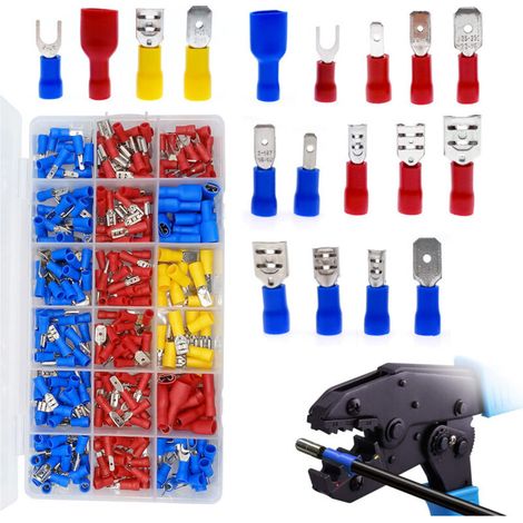 Guarnizioni di tenuta parziali rosse, 330 pezzi, connettori per cavi, 18 tipi di spine piatte, connettori per cavi a pressione, classificazione elettrica automobilistica, connettori elettrici (1/4)