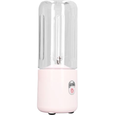 Mixeur à Fruits Portable 500ml Rose, 6 Lames, Rechargeable USB, Mini Blender Multifonction pour Jus, Maison et Étudiant (1/5)