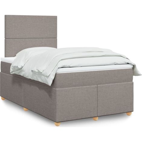 Boxspringbett mit Matratze Taupe 120x200 cm Stoff