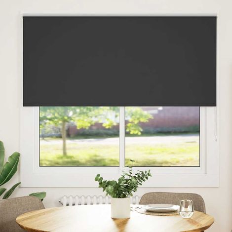Verdunkelungsrollo Schwarz 145x175 cm Stoffbreite 141,6 cm