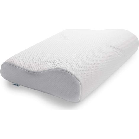 TEMPUR Original cuscino cervicale basso, cuscino ergonomico di sostegno al collo per chi dorme sul fianco e sulla schiena, sensazione rigido, S (50 x 31 x 8/5 cm)