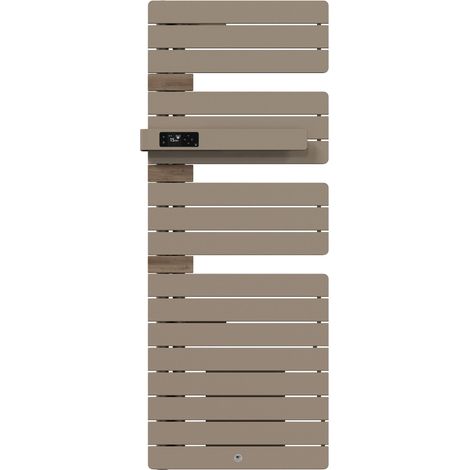 Scaldasalviette elettrico Allure 4 Classique Colonna a sinistra 1750W Sabbia marrone/Quercia - THERMOR - 483277 (1/4)