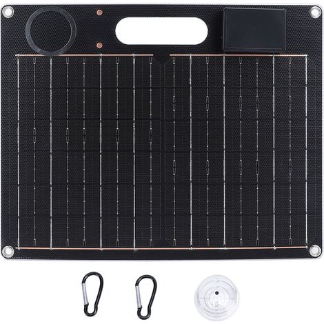 Panneau Solaire 30W Monocristallin - Charge Rapide PD USB-C, Double Sortie USB, Fixation Magnétique, Inclinomètre, 35x28cm (1/5)