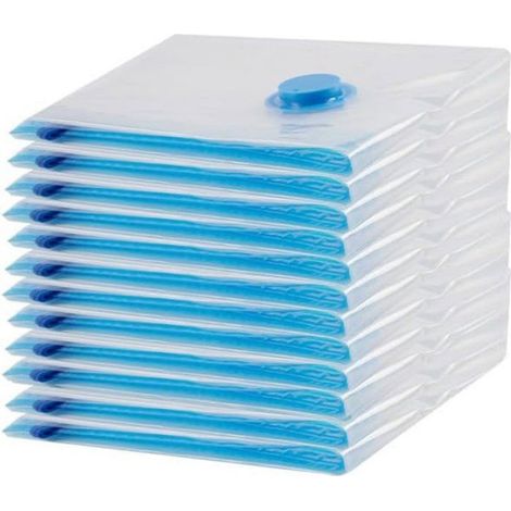 Sacs De Rangement Sous Vide - 50x70 Cm - Lot De 10 Avec Pompe Manuelle - Pour Vêtements Et Couettes - PE+PA (1/5)