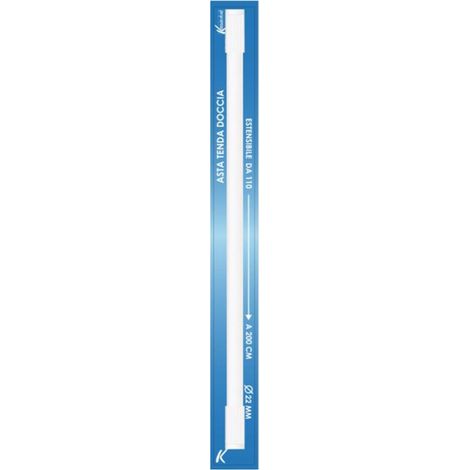 ASTA TENDA DOCCIA ESTENSIBILE 70/120CM BIANCA (1/2)