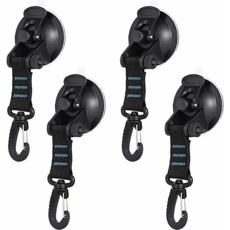 4 pezzi di ancoraggio a ventosa per roulotte, ancoraggio a ventosa per campeggio con cinghia per casa, auto, tende da sole, teloni, elastici per auto, (1/4)