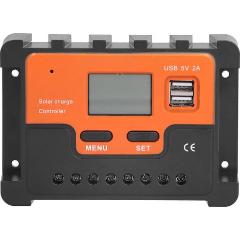 Solarladeregler DBS12 mit ABS- und LCD-Display, 3-stufiger PWM-Lade-/Entladeregler, 12 V/24 V, 10 A (1/5)