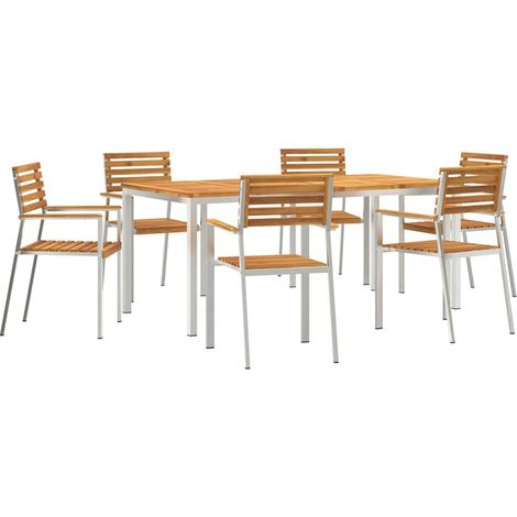 Maison Exclusive - Set da Pranzo per Giardino 7 pcs