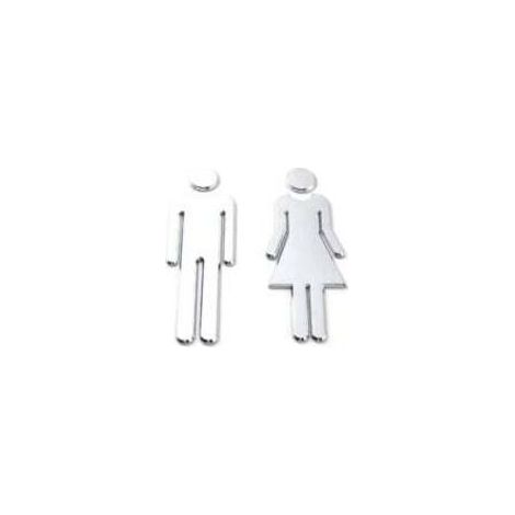 SHINING HOUSE2 pièces Signe WC, Hommes et Femmes Signs Plaque de Porte, Panneaux de Toilette pour Hommes et Femmes, Convient pour les Toilettes Dans les Hôtels, écoles, Entreprises et Restaurants. (Ar (1/5)