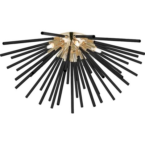Plafonnier moderne noir/or URCHIN 6xG9 Zuma Line 64cm (1/2)
