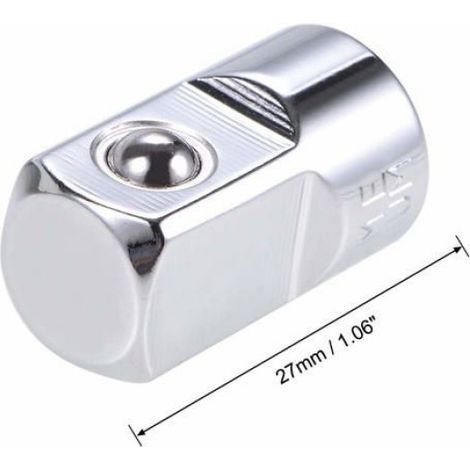 Adaptateur Douille Réducteur 1/4 Pouce Femelle à 1/2 Pouce Mâle Cr-V Acier 3Pcs (1/3)