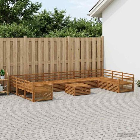 vidaXL Sofagarnituren 11 pcs Massivholz Akazie (1/5)
