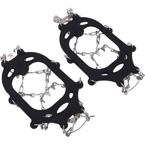 1 Paire de Crampons Antidérapants 19 Pointes Acier pour Chaussures, Griffes de Traction Neige et Glace