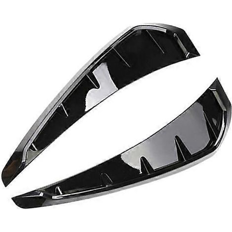 Lot de 2 grilles d'aération latérales en forme de requin, imitation feuille de chêne, pour Honda Civic. Autocollant décoratif en plastique ABS et fibre de carbone pour flux d'air latéral. (1/5)