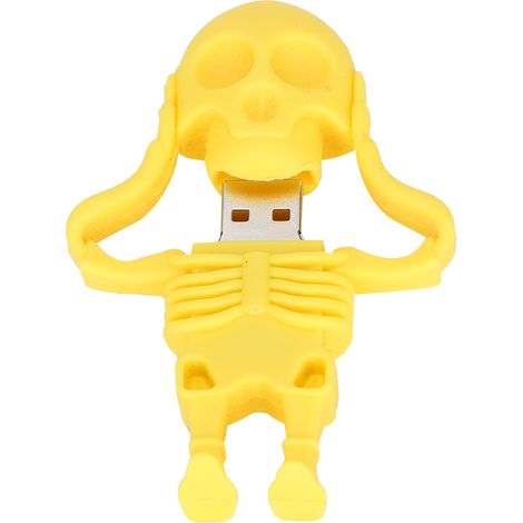 Clé USB 32 Go à motif de crâne jaune, haute vitesse et grande capacité de stockage. (1/5)