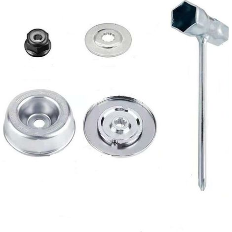 5pcs / Set Pièces et accessoires pour tondeuses pour STIHL FS55 FS56 FS120 FS130 FS130R FS200 FS200R FS250, Haute qualité en métal Lame pour STIHL débroussailleuse Lame Fixation Remplacement Kit (1/2)