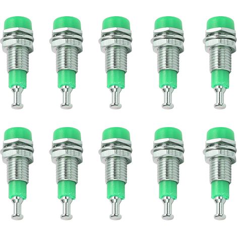 Lot de 10 Connecteurs Banane Femelle Nickelés 2mm pour Montage sur Panneau (1/5)
