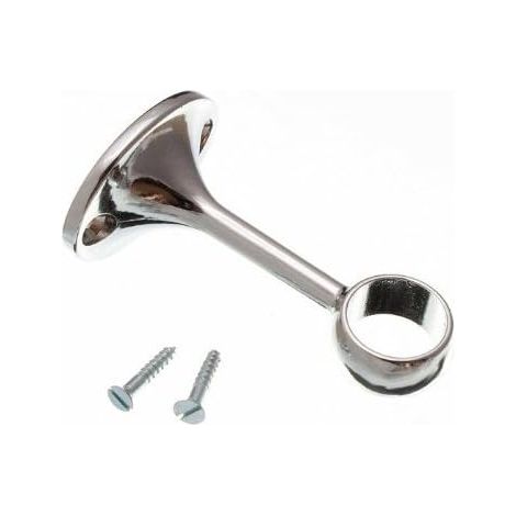 Lot de 12 supports de barre centrale pour porte-serviettes 19 mm Chromé