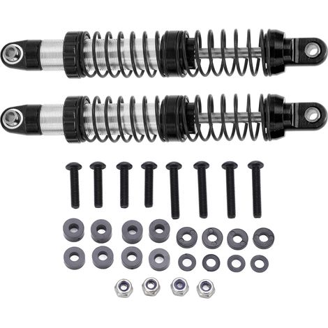 Paar 102-mm-Metallstoßdämpfer (vorne/hinten) für Axial SCX10 – 1:10 RC-Teile – Schwarz (1/5)